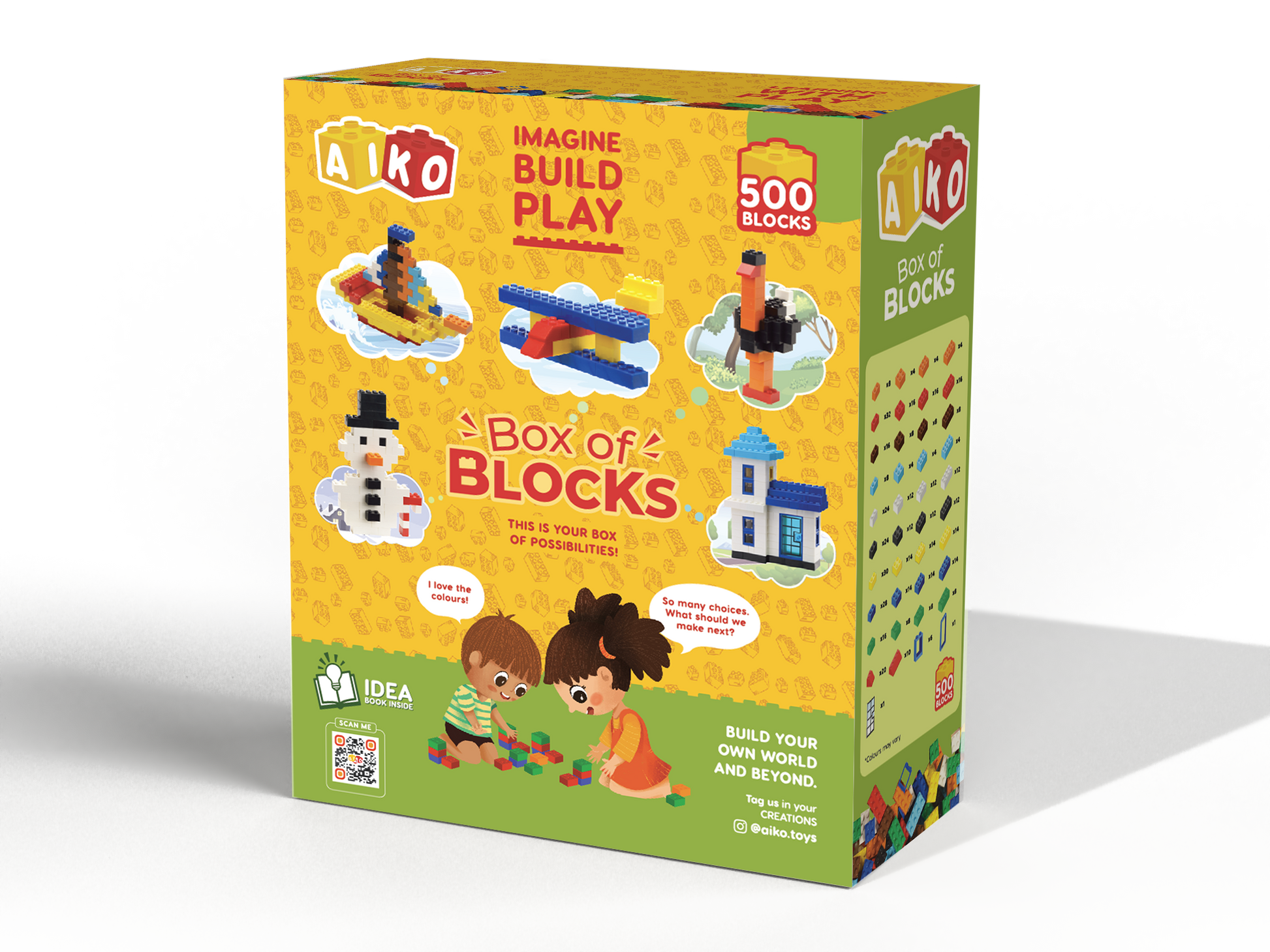 Box of Blocks 500pcs - Aiko